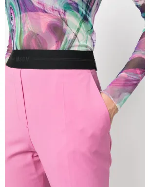 MSGM ロゴウエストバンド テーパードパンツ - サムネイル5