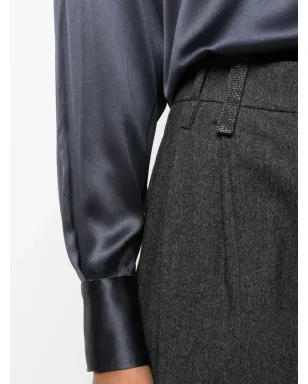 Brunello Cucinelli モニリモチーフ付き テーパードパンツ グレー - サムネイル5