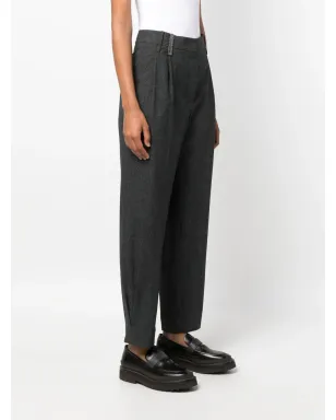 Brunello Cucinelli モニリモチーフ付き テーパードパンツ グレー - サムネイル3
