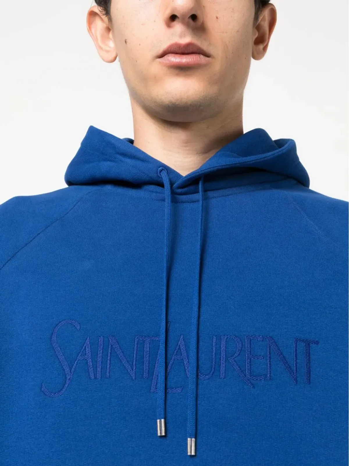 Saint Laurent ロゴ刺繍 コットン パーカー - 画像5