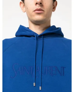 Saint Laurent ロゴ刺繍 コットン パーカー - サムネイル5