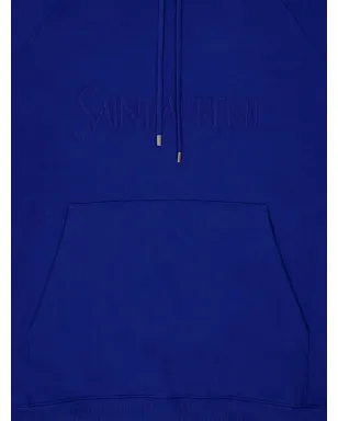 Saint Laurent ロゴ刺繍 コットン パーカー - サムネイル3