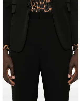 Saint Laurent テーラードウールパンツ - ブラック - サムネイル5