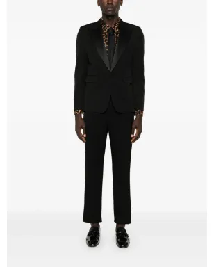 Saint Laurent テーラードウールパンツ - ブラック - サムネイル2