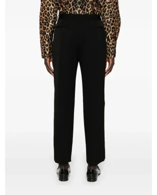 Saint Laurent テーラードウールパンツ - ブラック - サムネイル4