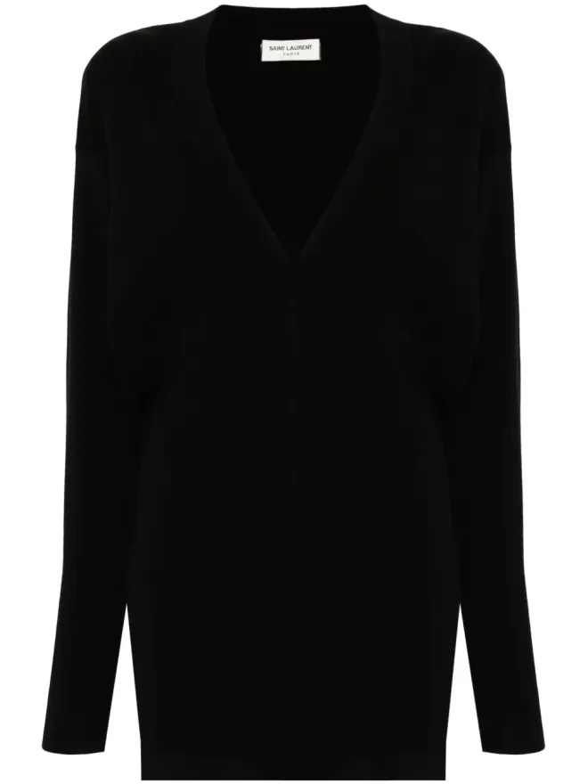 Saint Laurent Saint Laurent Vネック ウールドレスの商品画像