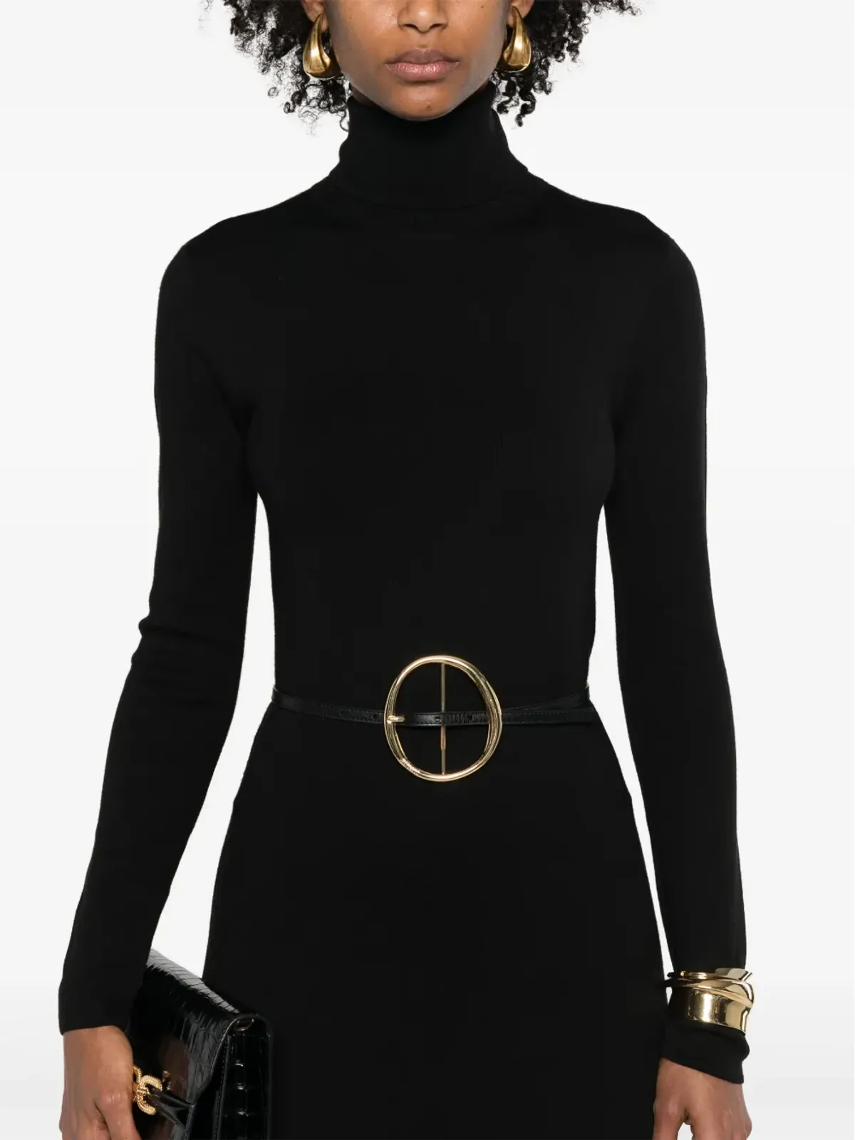 Saint Laurent ロングスリーブ ウールドレス - 画像5
