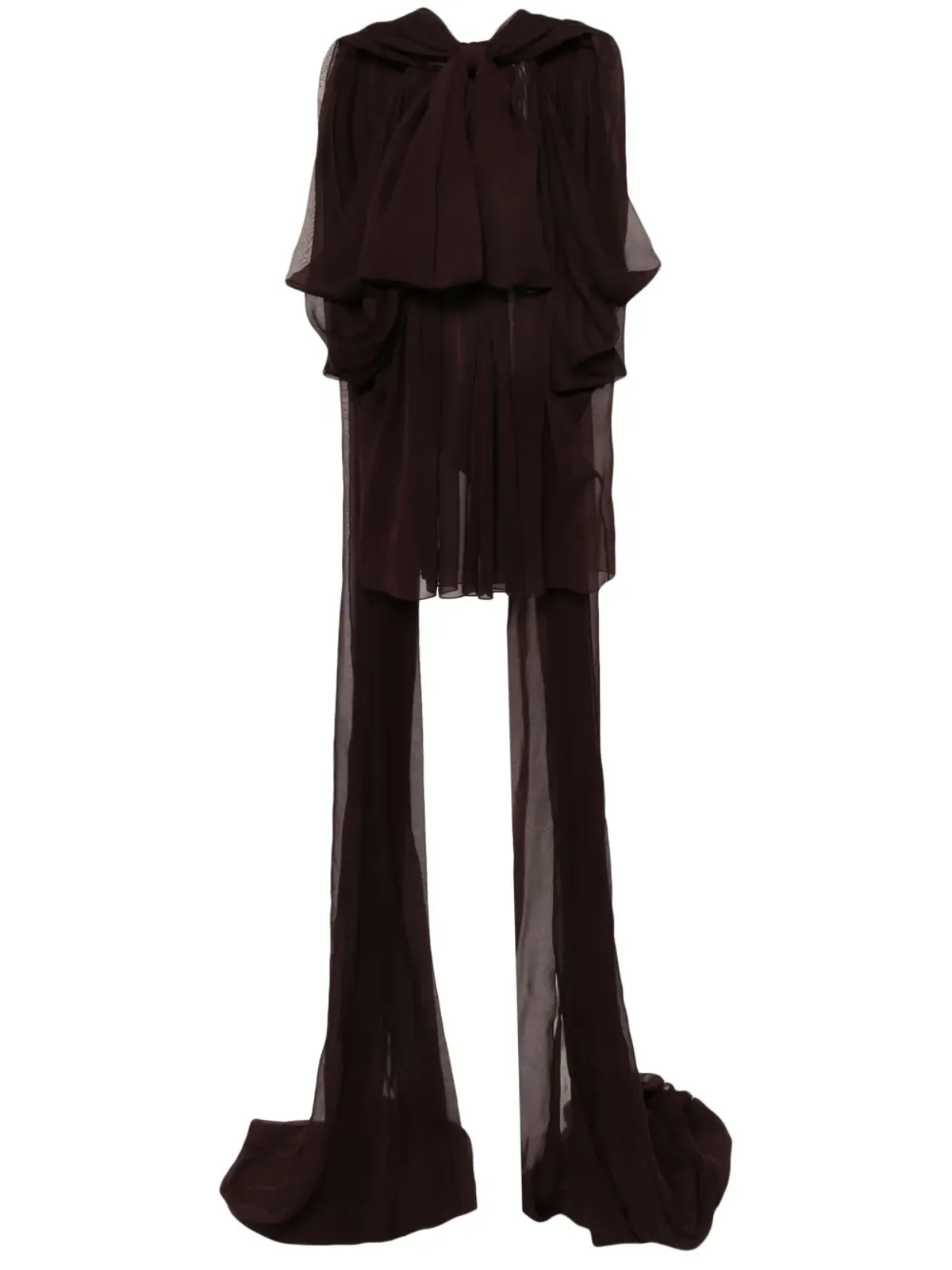 Saint Laurent オーバサイズボウ シルク ブラウス - 画像1