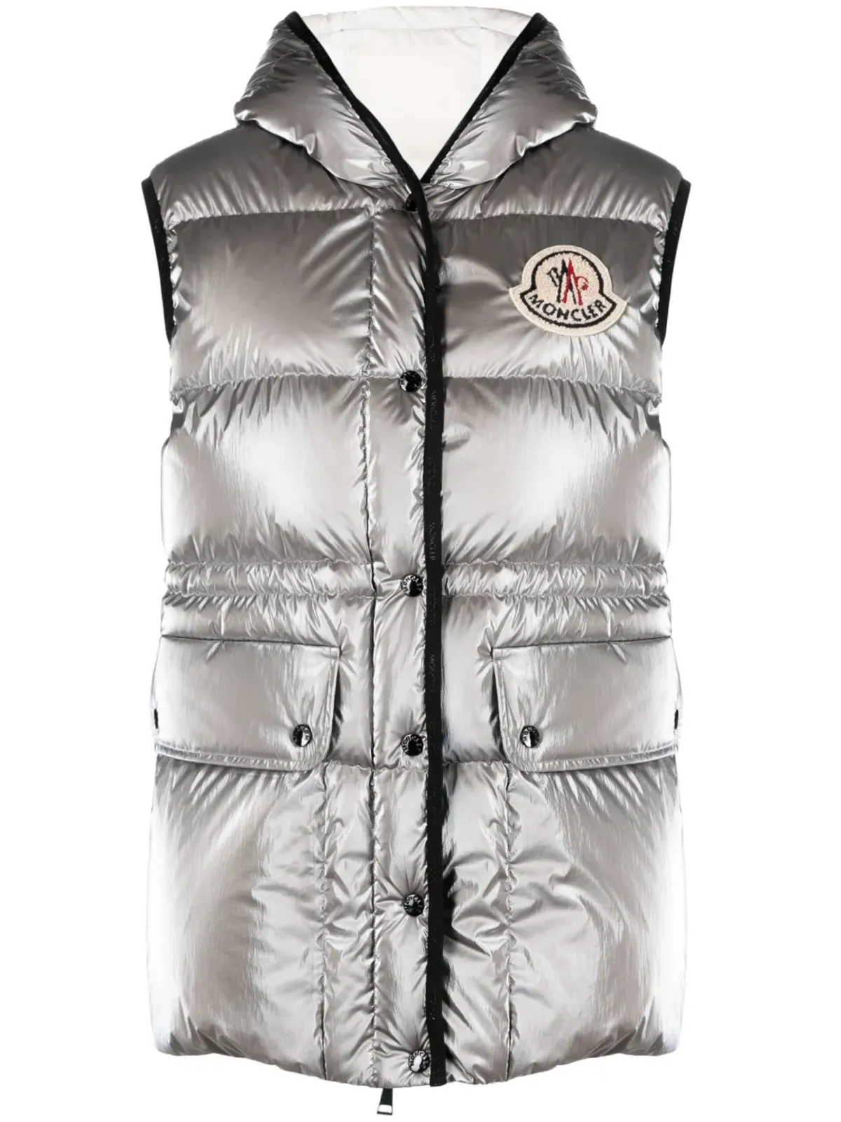 Moncler ヘラ フード付きダウンジレ - シルバー - 画像1