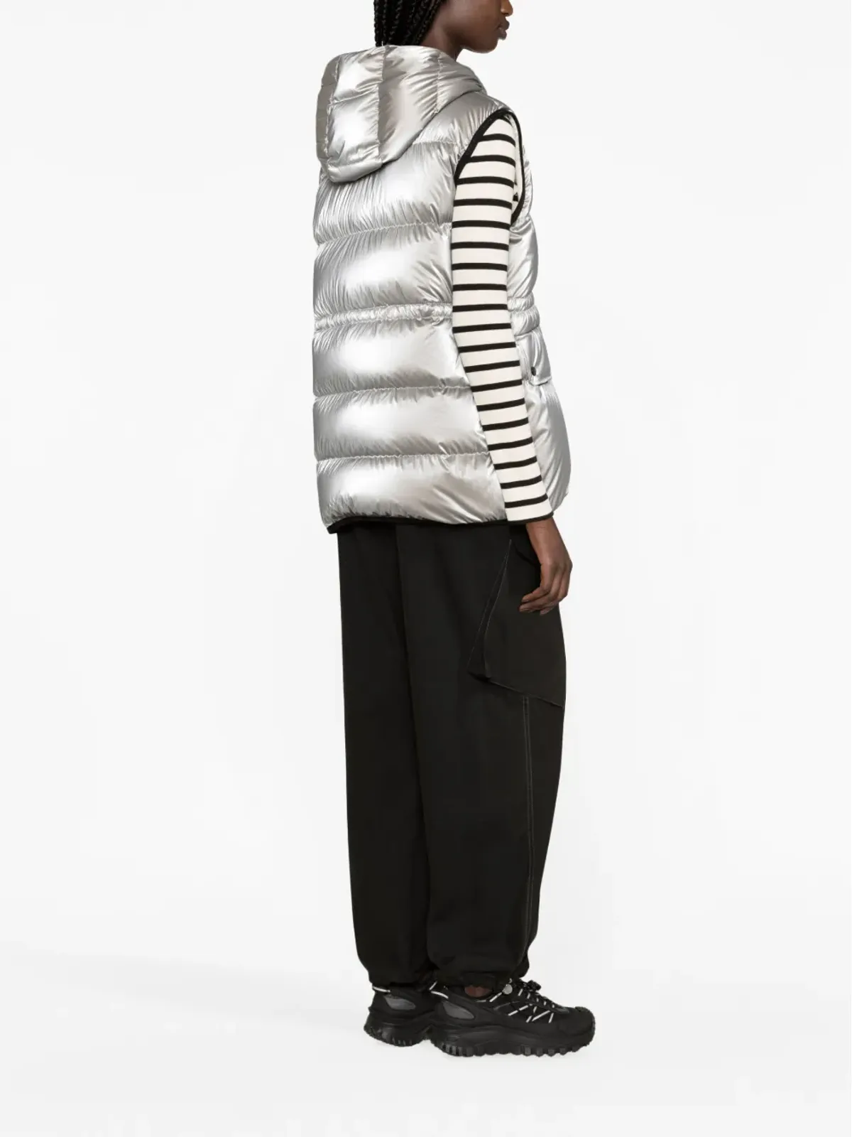 Moncler ヘラ フード付きダウンジレ - シルバー - 画像3
