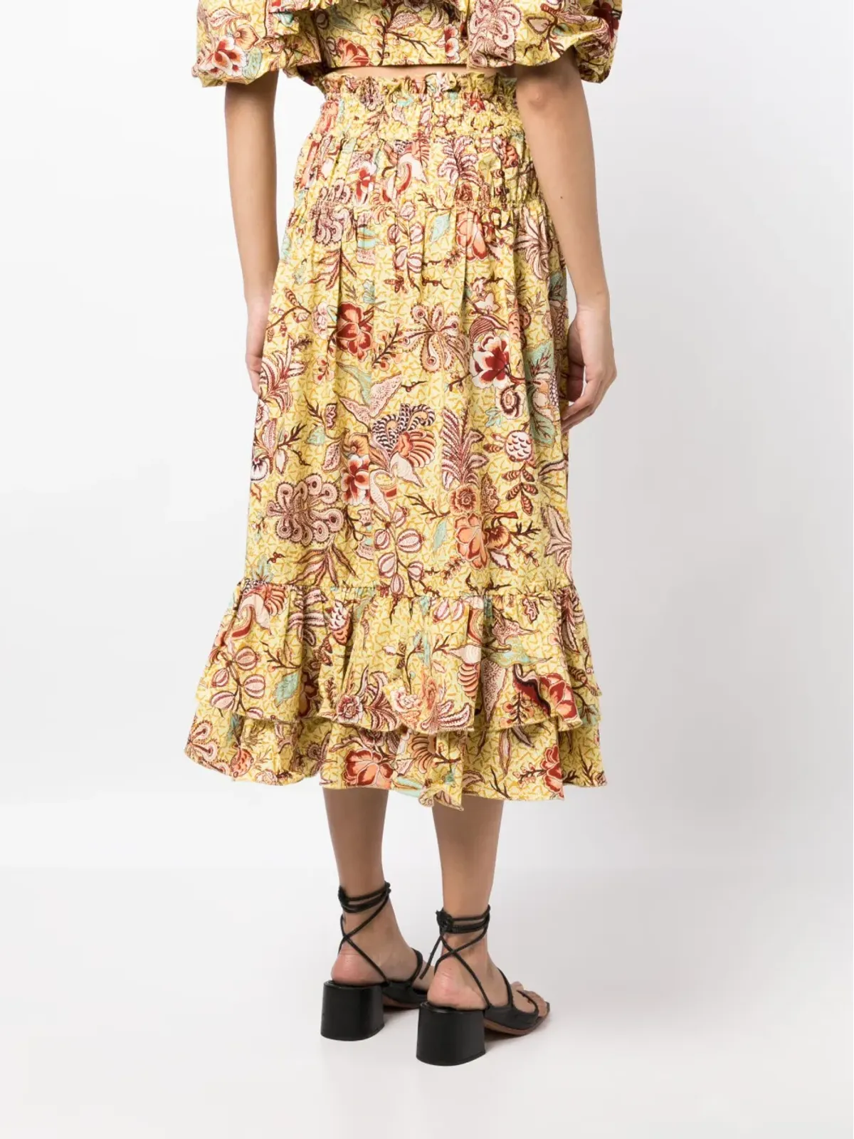 Ulla Johnson アカシアカラーリリー柄ミディスカート - 画像4
