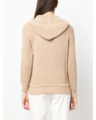 Eleventy zip-up knit hooded cardigan - Brown - サムネイル4