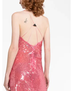 The Attico sequinned sleeveless minidress - Pink - サムネイル3