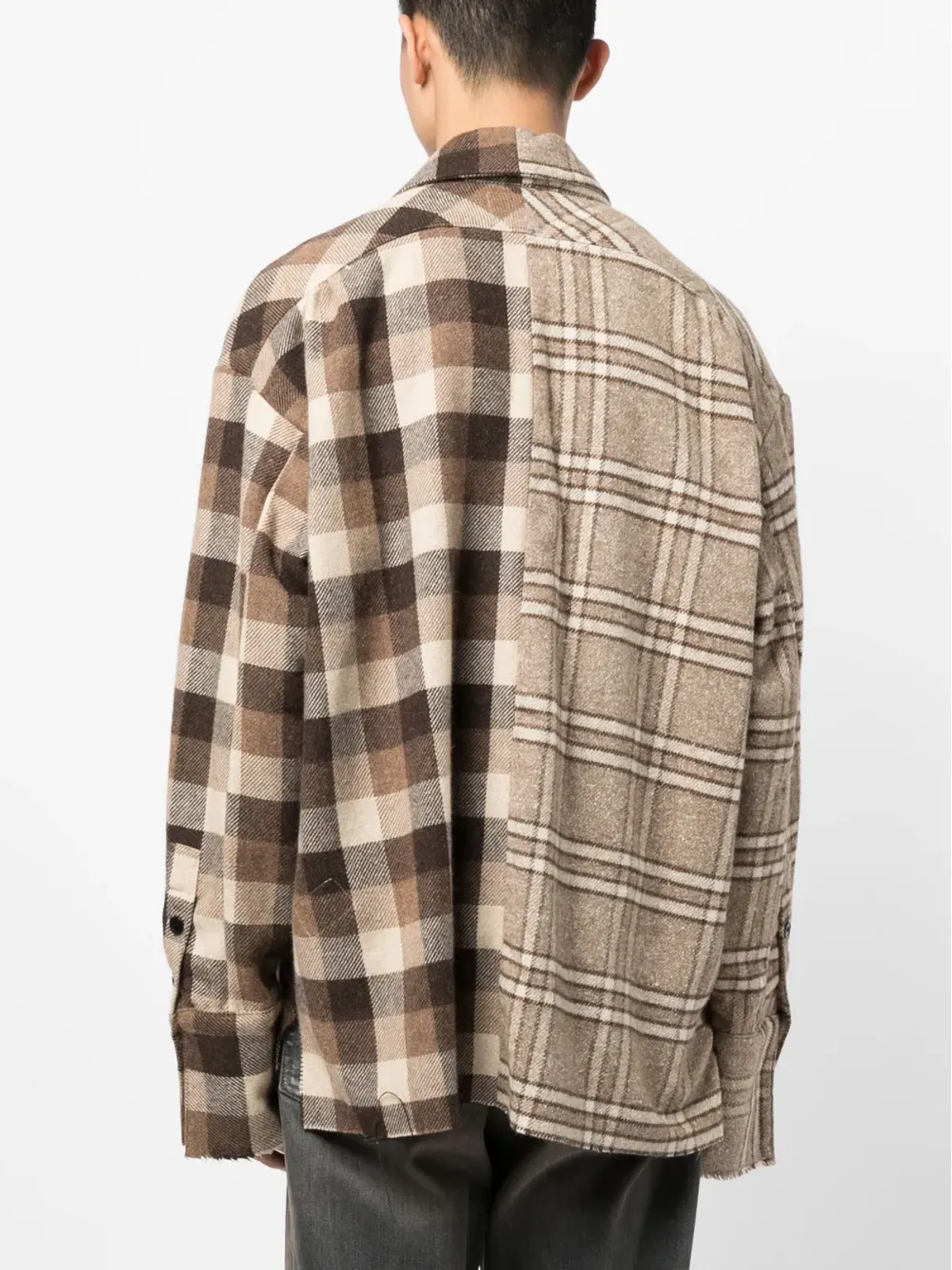 Greg Lauren ミックスプリント長袖シャツ - 画像4