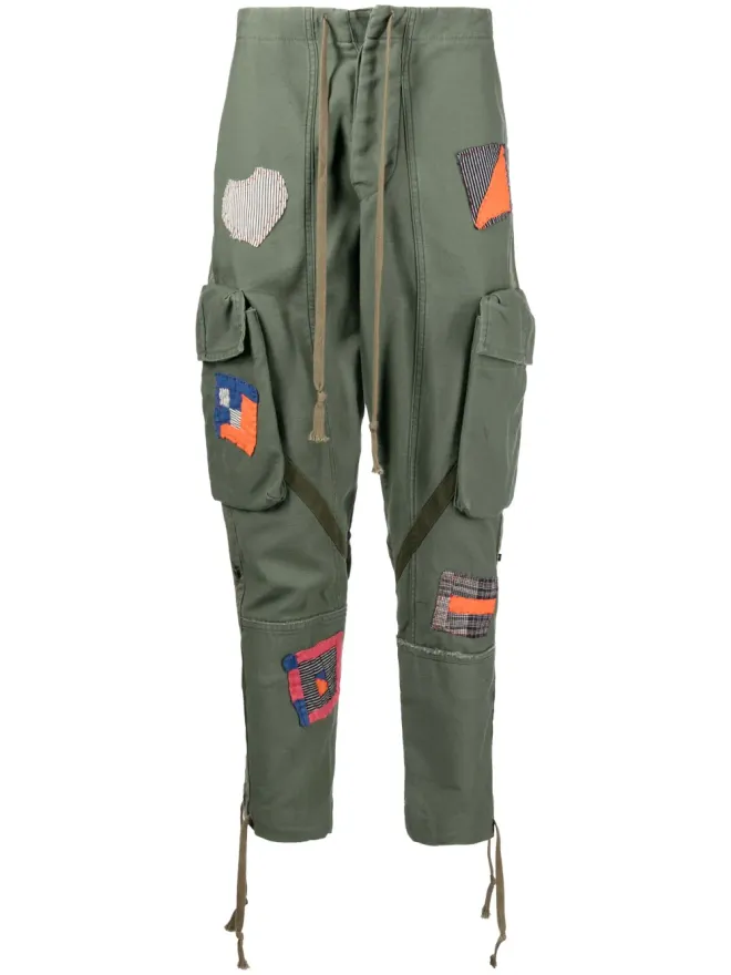 Greg Lauren Greg Lauren パッチワークカーゴパンツの商品画像