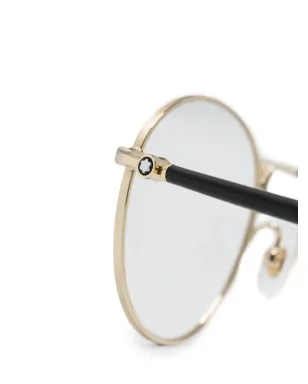 Montblanc ロゴプレート付き丸型フレーム眼鏡 - サムネイル3