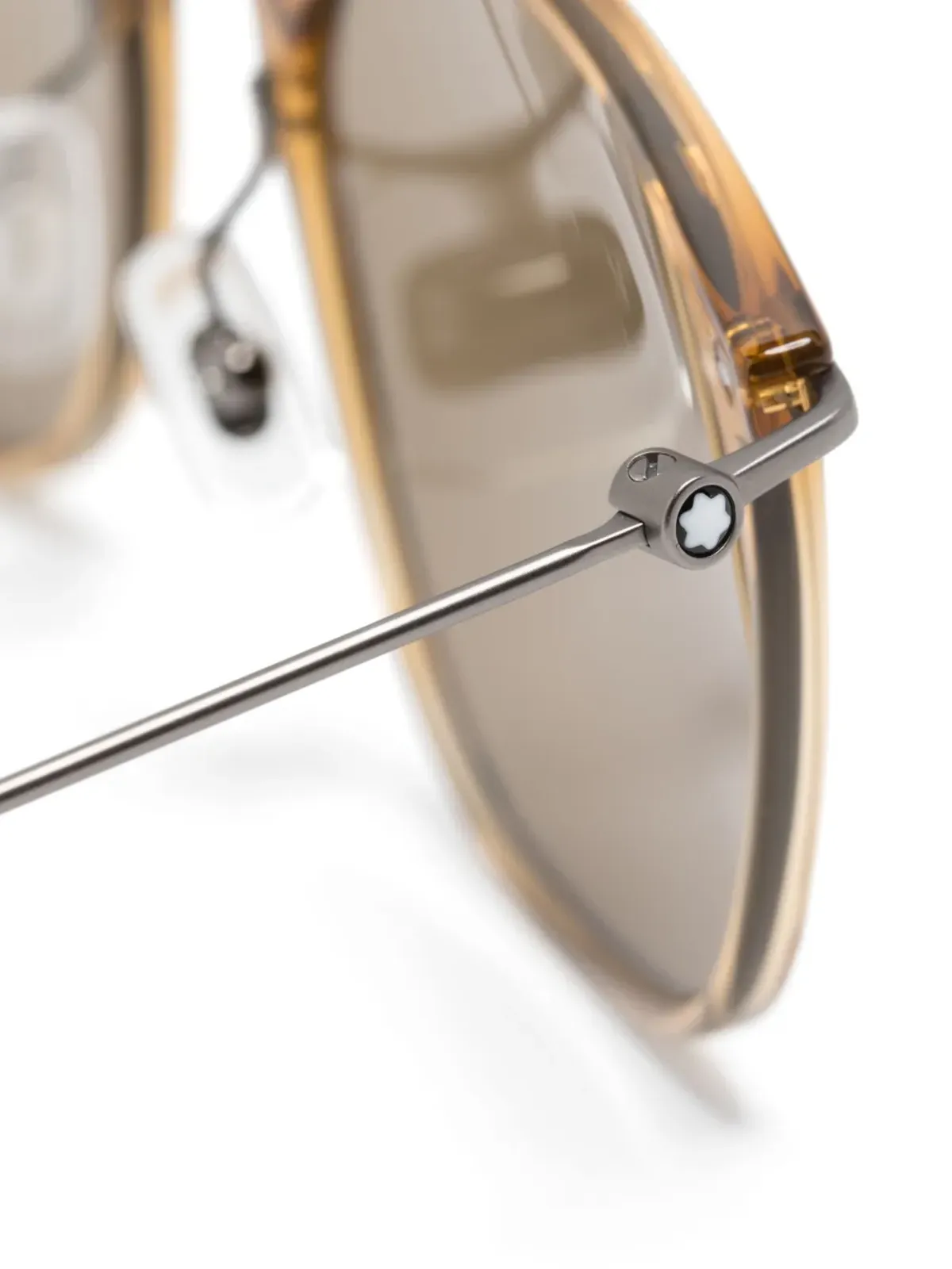 Montblanc ラウンドフレーム・ティントサングラス - オレンジ - 画像3