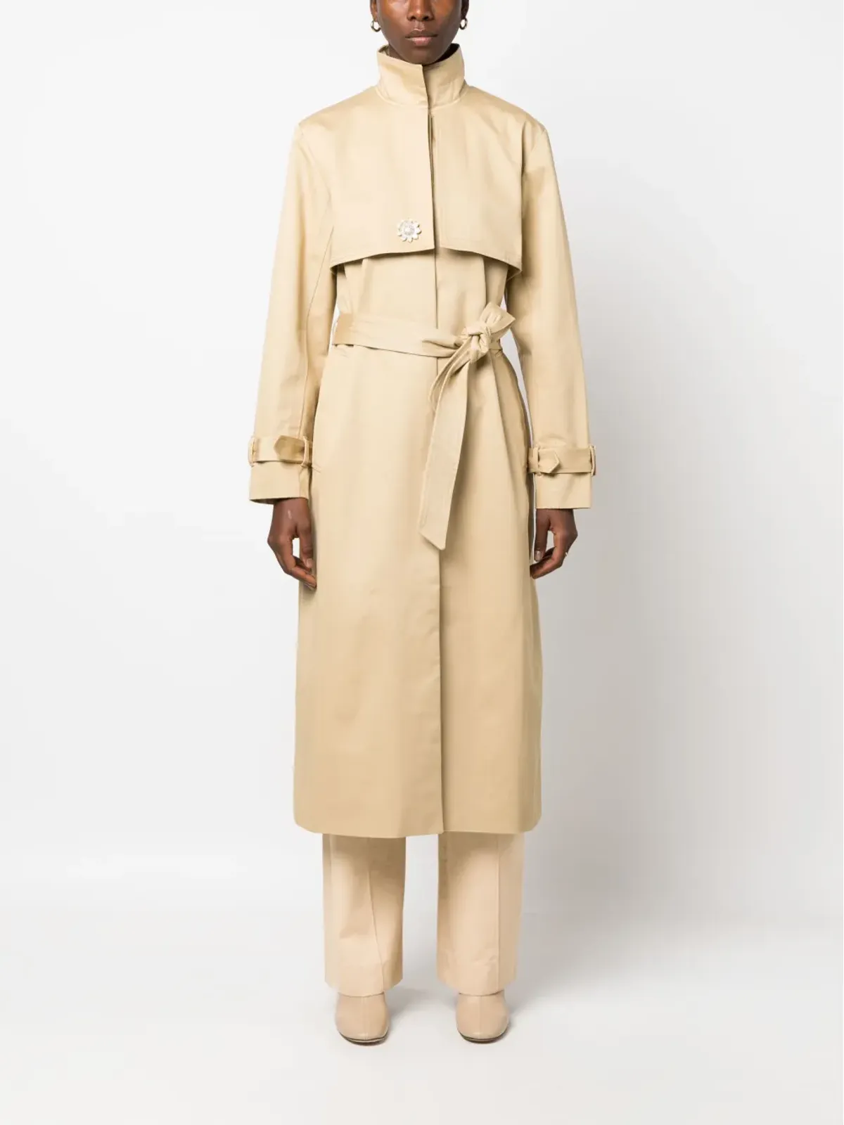 DESTREE Rudolf belted trench coat - Neutrals - 画像2