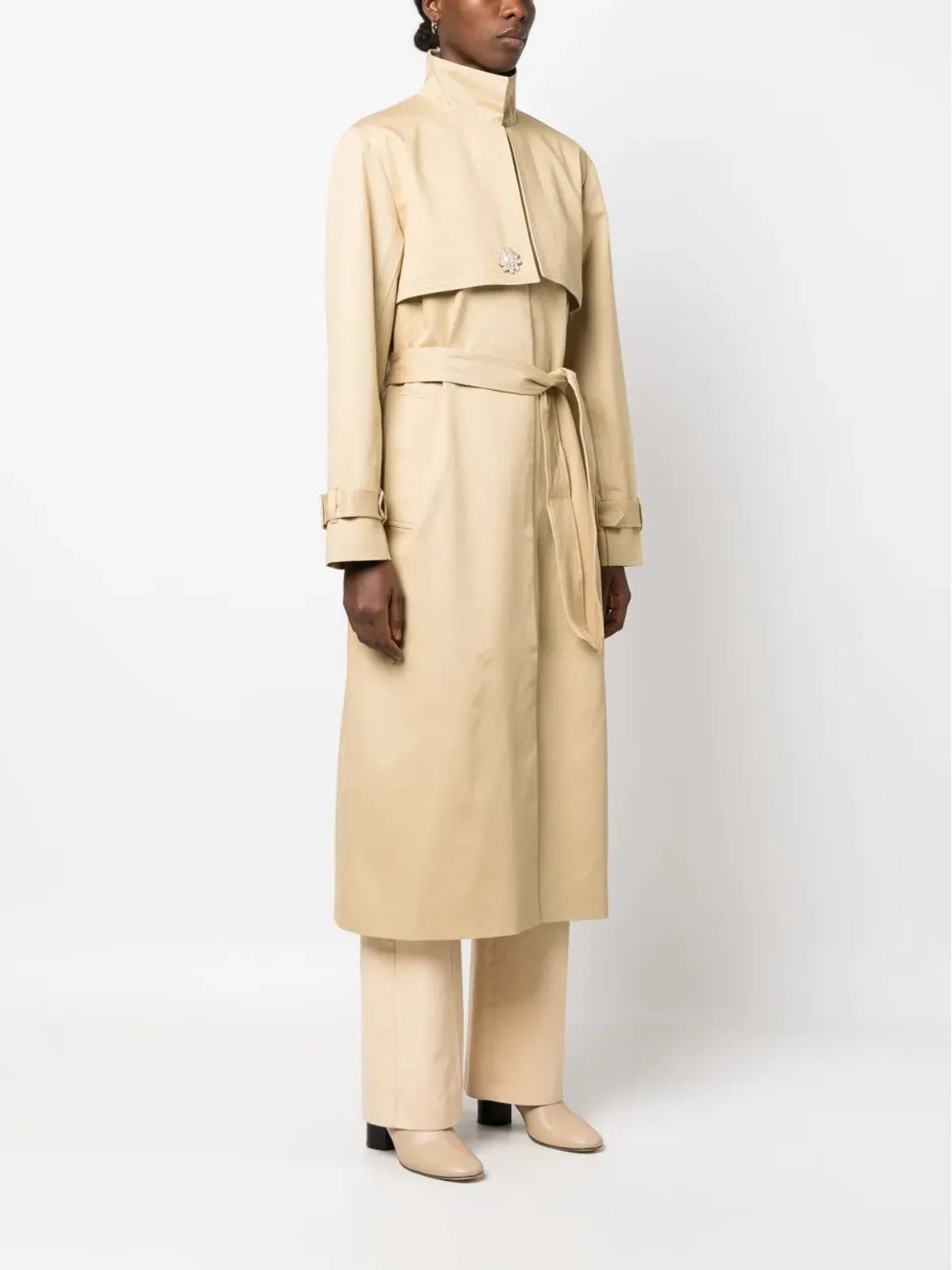 DESTREE Rudolf belted trench coat - Neutrals - 画像3