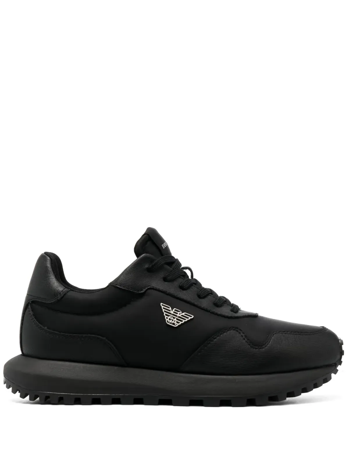 Emporio Armani ロゴチャーム レースアップスニーカー - 画像1