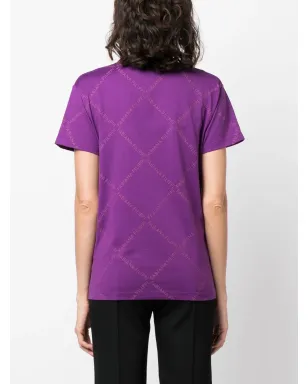 Fabiana Filippi ロゴプリント コットン Tシャツ - パープル - サムネイル4