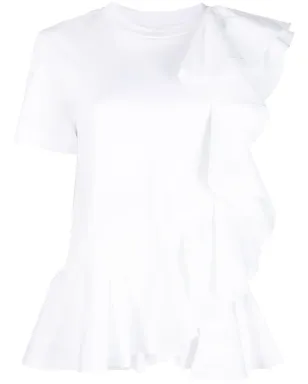 Alexander McQueen アシンメトリック ラッフルドTシャツ - サムネイル1