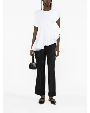 Alexander McQueen アシンメトリック ラッフルドTシャツ - サムネイル2