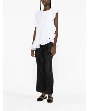 Alexander McQueen アシンメトリック ラッフルドTシャツ - サムネイル3