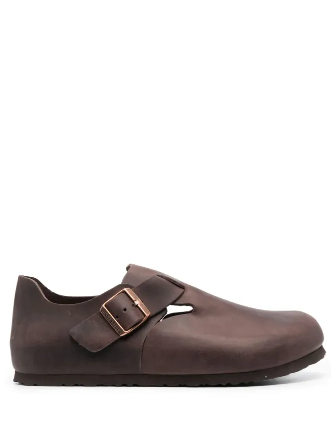 Birkenstock Birkenstock ロンドン ラウンドトゥ レザー ローファー ブラウンの商品画像