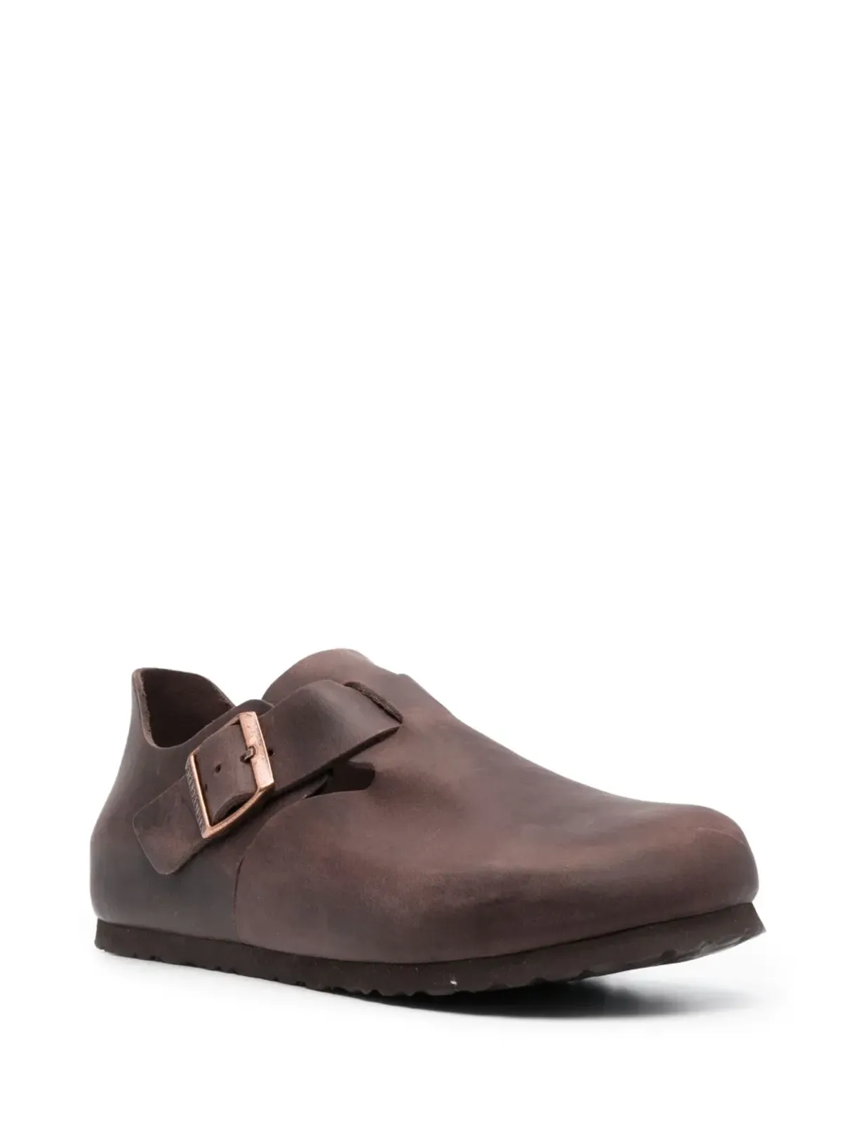 Birkenstock ロンドン ラウンドトゥ レザー ローファー ブラウン - 画像2