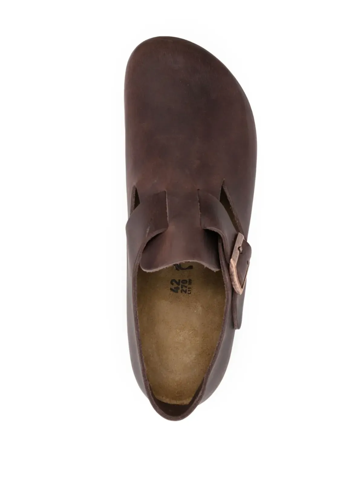 Birkenstock ロンドン ラウンドトゥ レザー ローファー ブラウン - 画像4