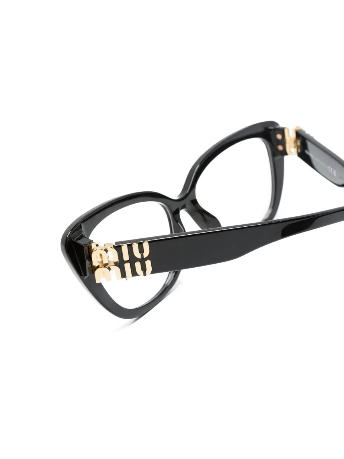 Miu Miu Eyewear ロゴディテール キャットアイフレーム眼鏡 - 画像3