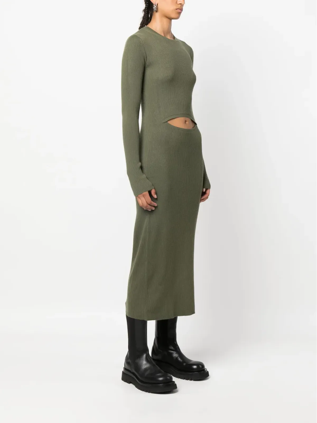 Diesel カットアウト ウール混紡ドレス - 画像3