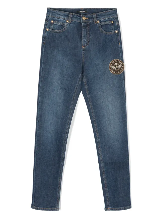 Balmain Kids Balmain Kids ミッドライズストレートジーンズの商品画像