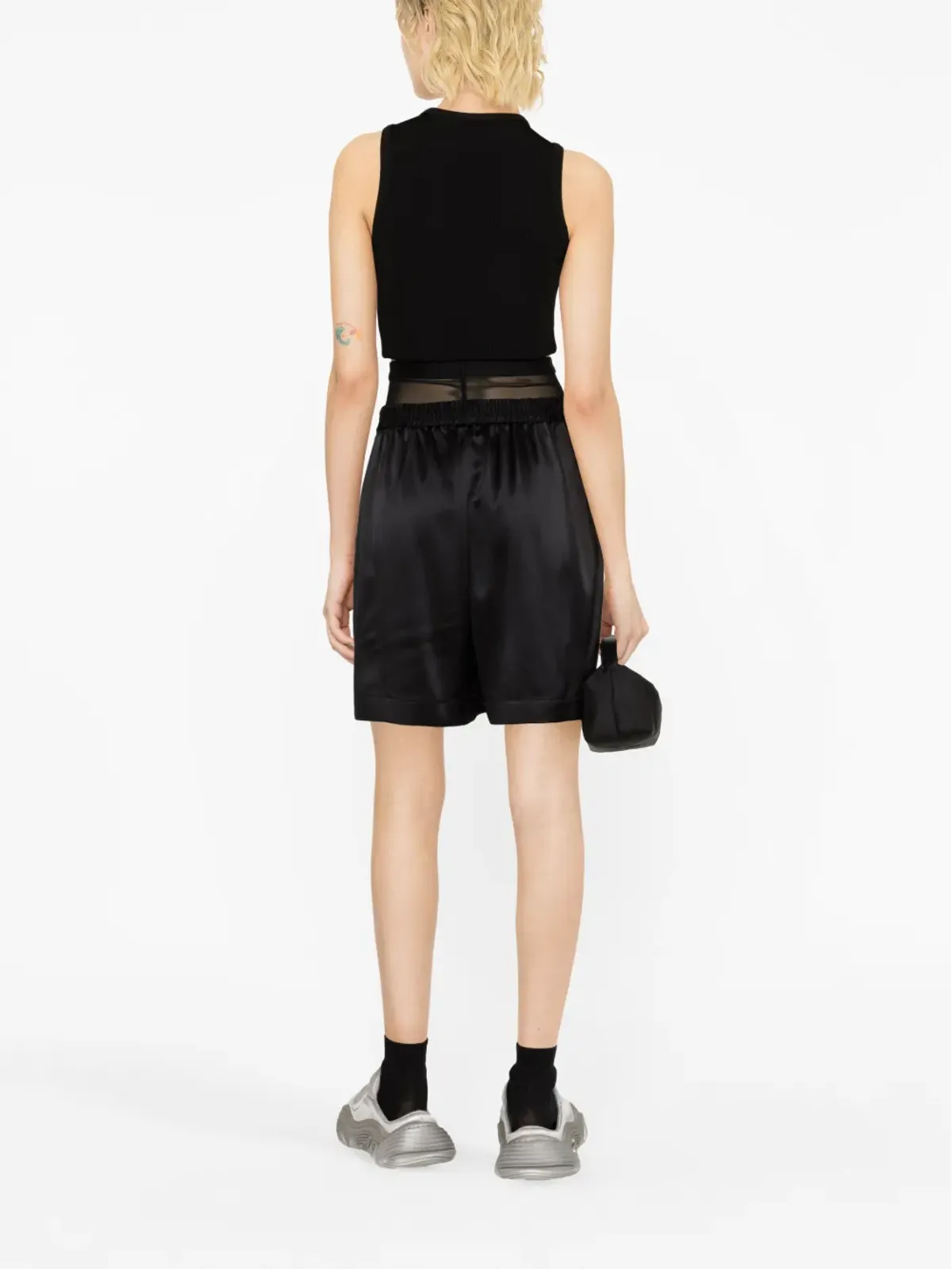 Alexander Wang レイヤードシルク・シャルムーズ ボクサーショーツ - 画像3