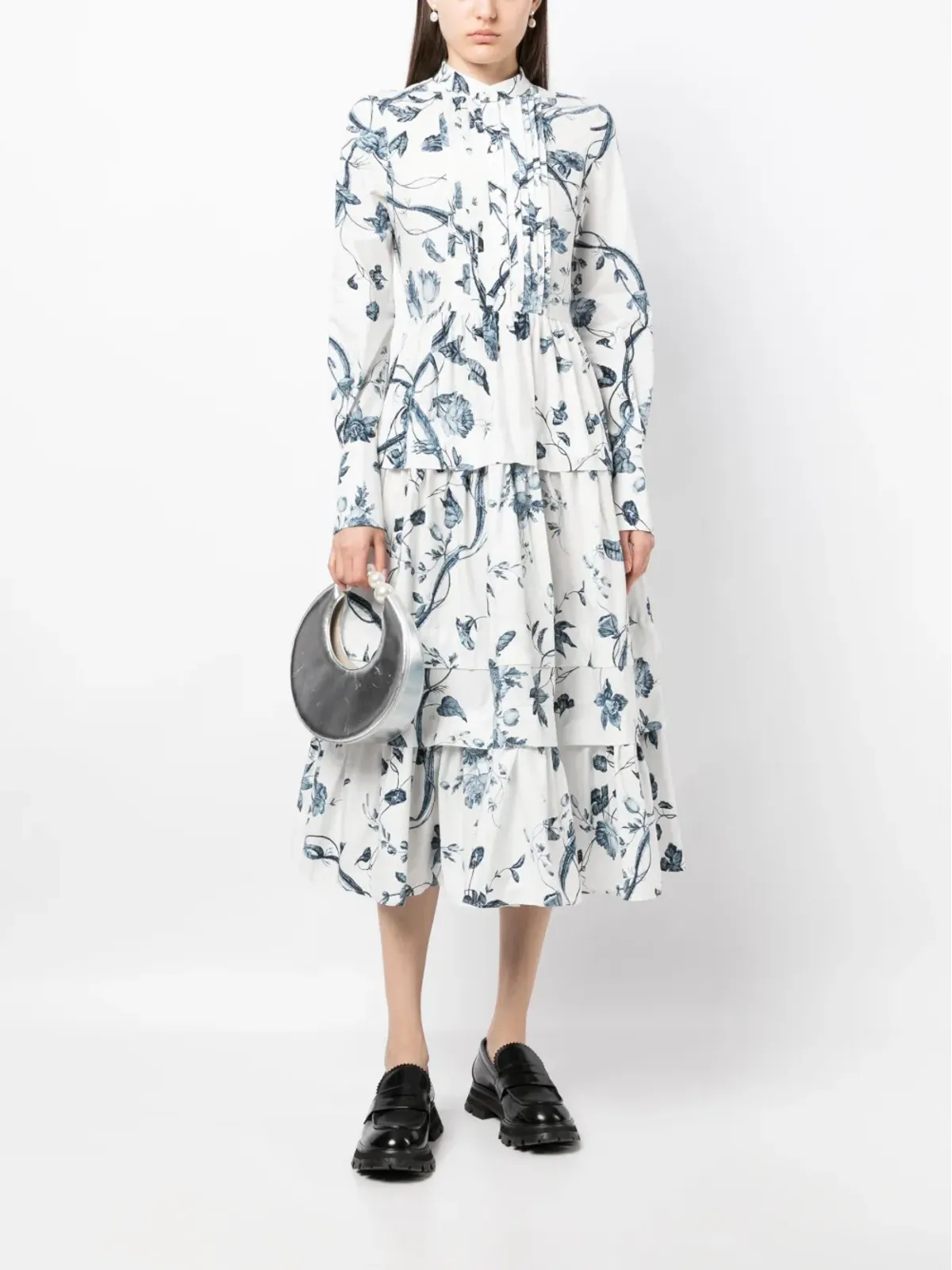 ERDEM 花柄プリント コットンドレス - White - 画像2
