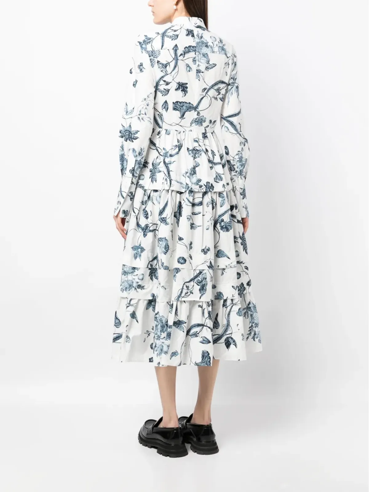 ERDEM 花柄プリント コットンドレス - White - 画像4