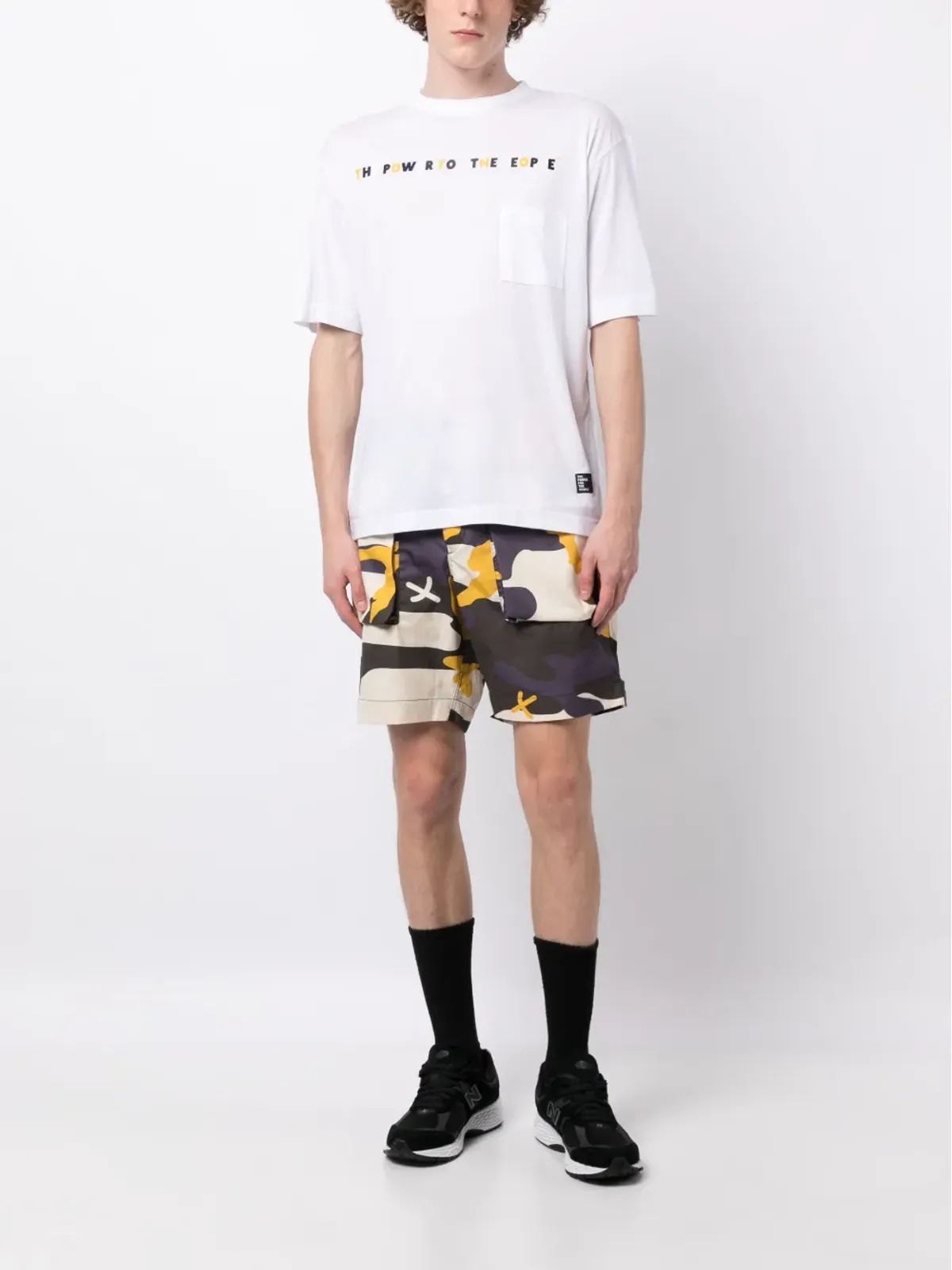 The Power For The People ロゴプリント オーガニックコットン Tシャツ - 画像2