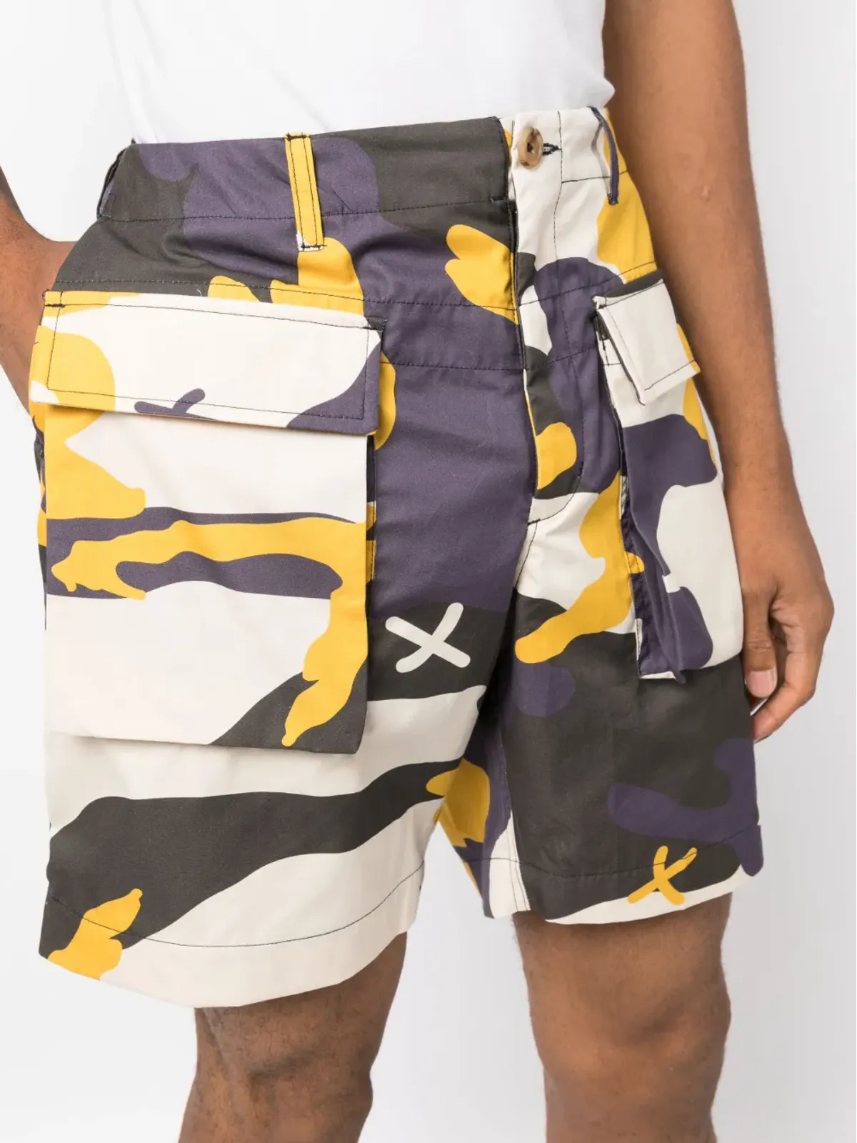 The Power For The People カモフラージュプリント デッキショーツ - 画像5