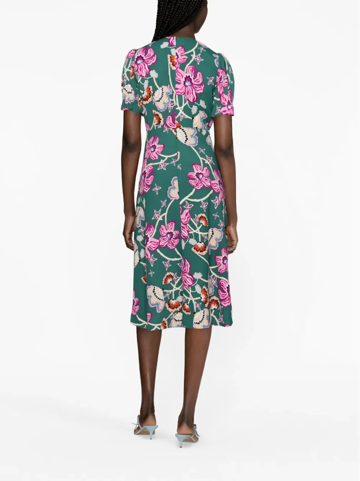 DVF Diane von Furstenberg アナバ花柄プリント クレープドレス - 画像3