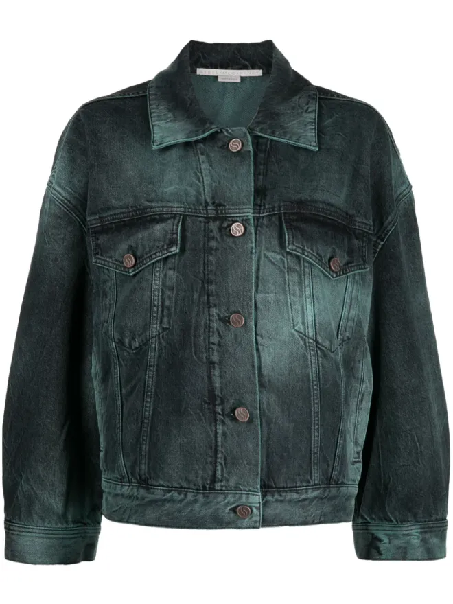 Stella McCartney Stella McCartney デニムジャケット タイダイ オーバーサイズの商品画像