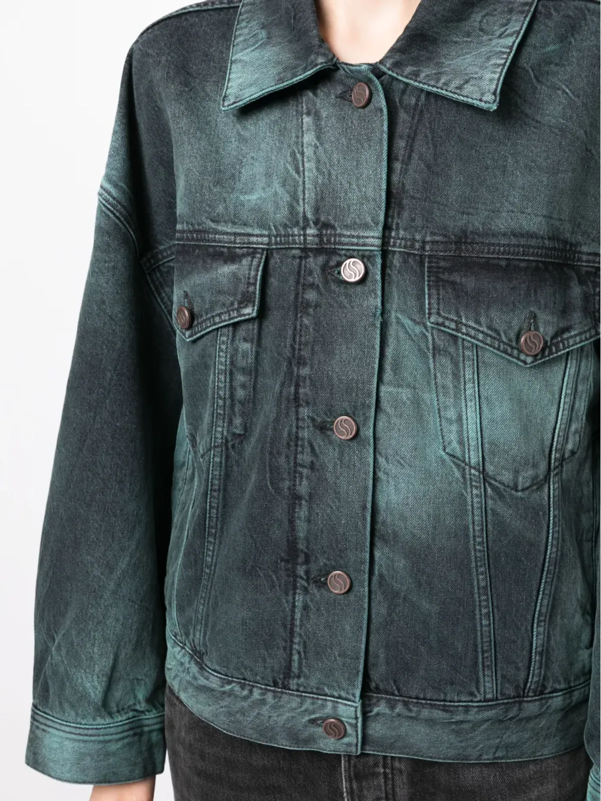 Stella McCartney デニムジャケット タイダイ オーバーサイズ - 画像5