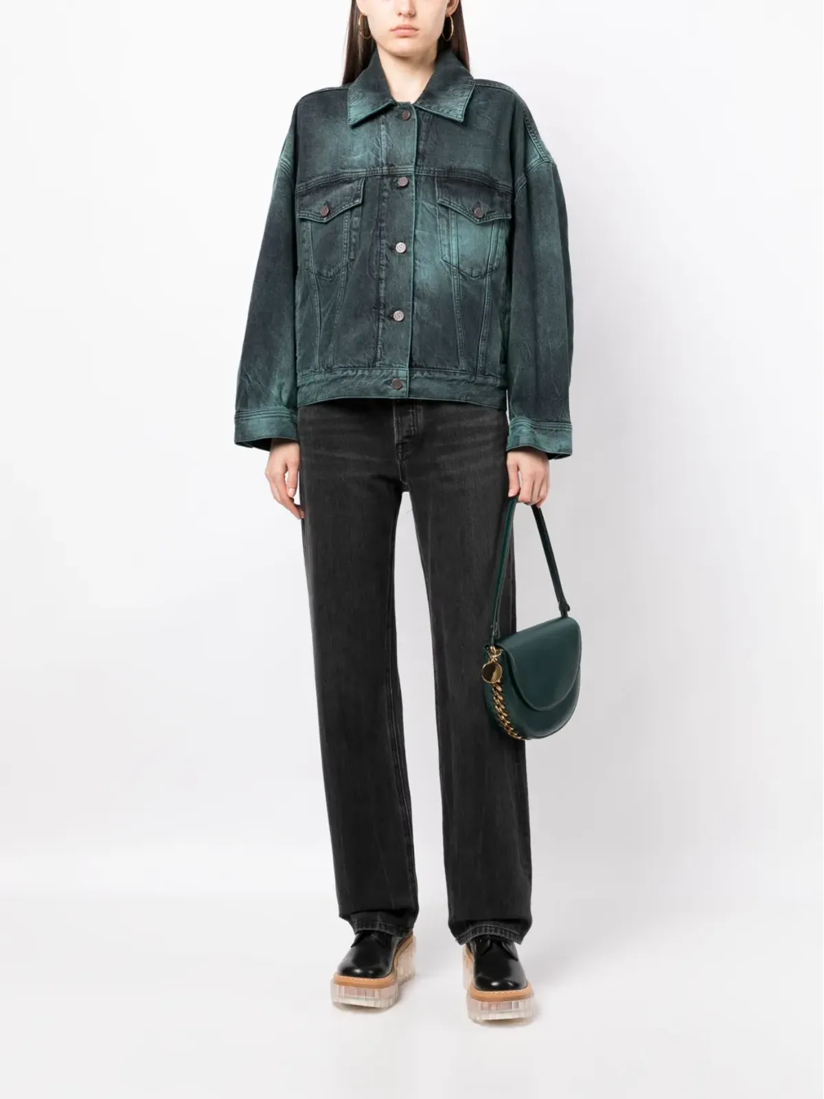 Stella McCartney デニムジャケット タイダイ オーバーサイズ - 画像2