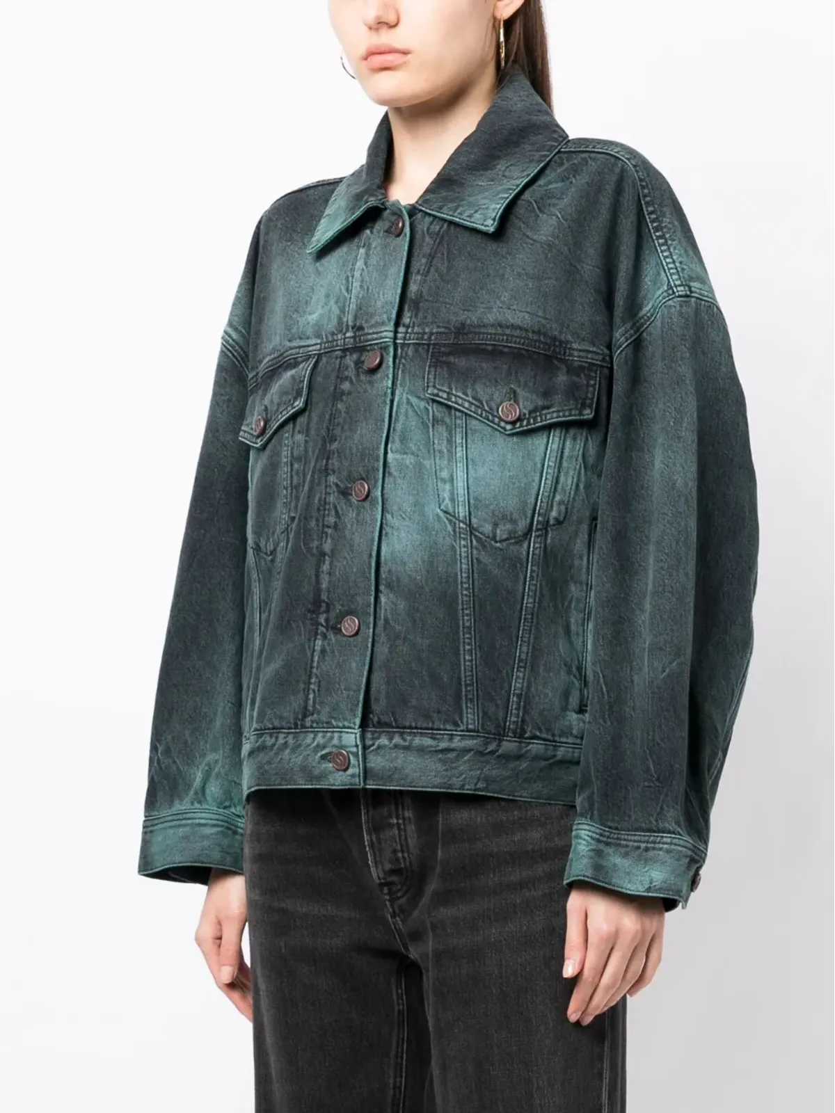 Stella McCartney デニムジャケット タイダイ オーバーサイズ - 画像3