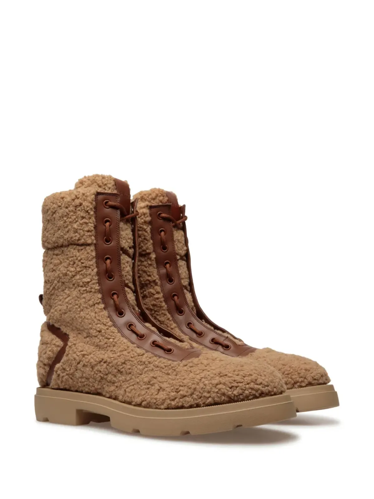 Bally Zendi フェイクファー レースアップ ブーツ - ブラウン - 画像2