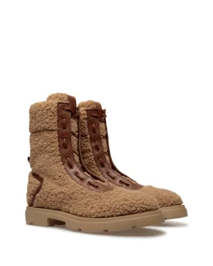 Bally Zendi フェイクファー レースアップ ブーツ - ブラウン - サムネイル2