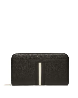 Bally ストライプエッジ レザー カードホルダー ブラック - サムネイル1