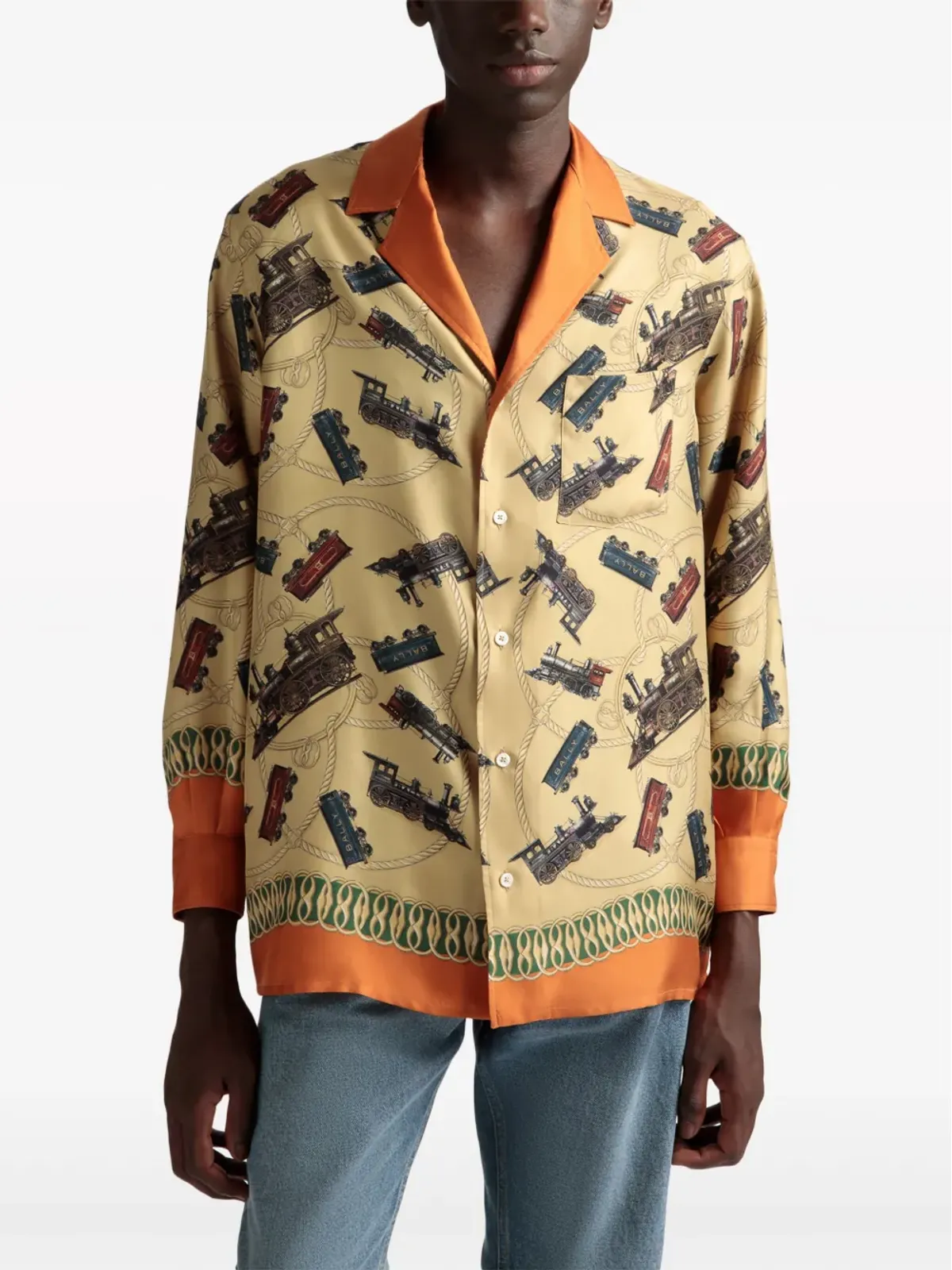 Bally グラフィックプリント シルクシャツ - 画像5