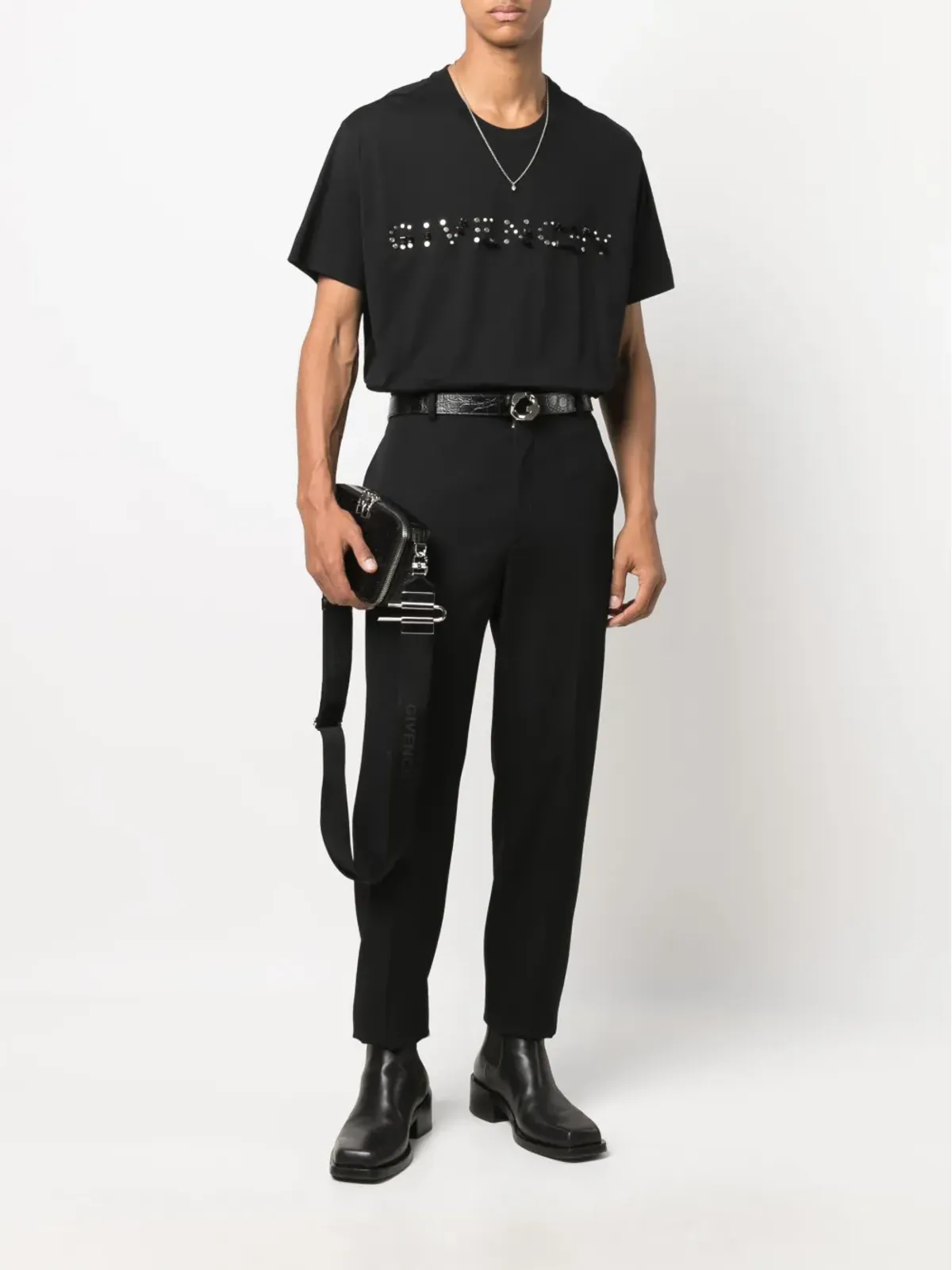 Givenchy スタッズ入りロゴ コットンTシャツ - 画像2
