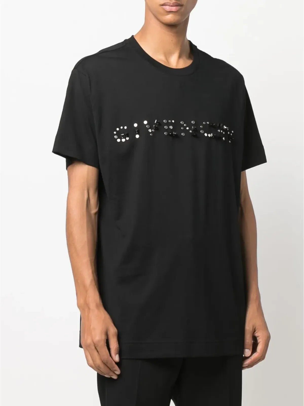 Givenchy スタッズ入りロゴ コットンTシャツ - 画像3